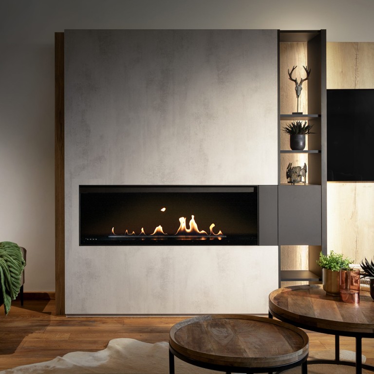 Flame Regulated Ethanol Fireplace